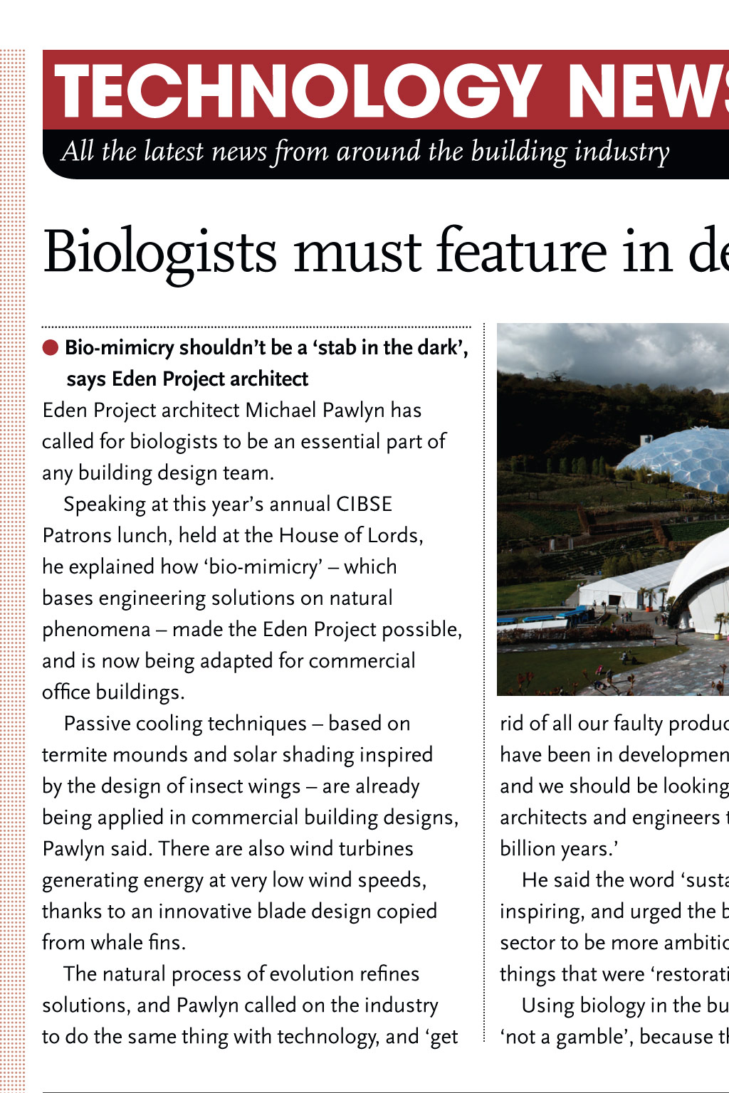 Technology News  CIBSE Journal June 2014