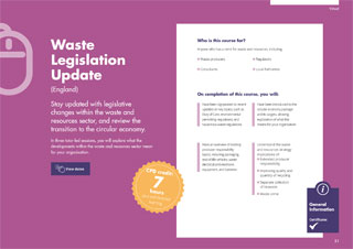 CIWM Resource and Waste Management Courses Training Brochure