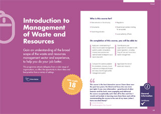 CIWM Resource and Waste Management Courses Training Brochure