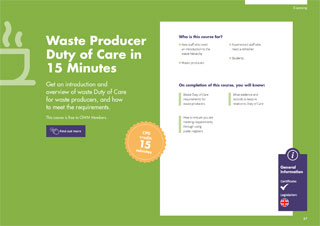 CIWM Resource and Waste Management Courses Training Brochure