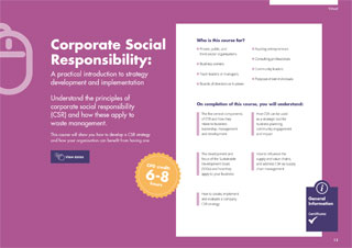 CIWM Resource and Waste Management Courses Training Brochure