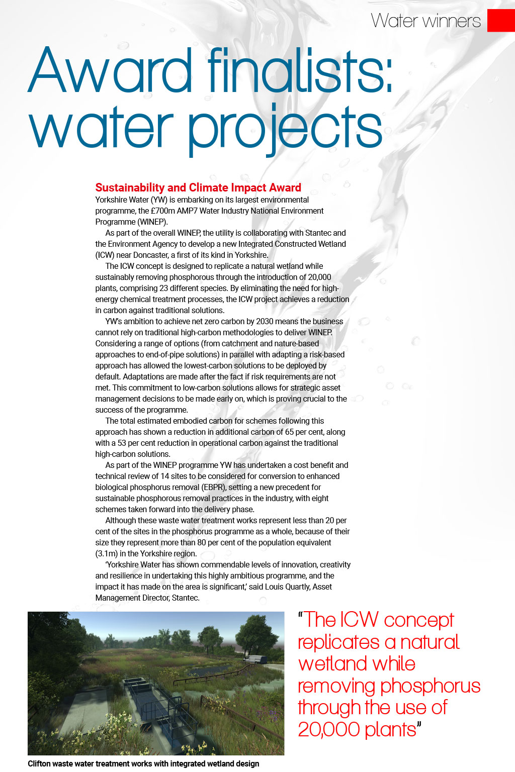 Award finalists: water projects