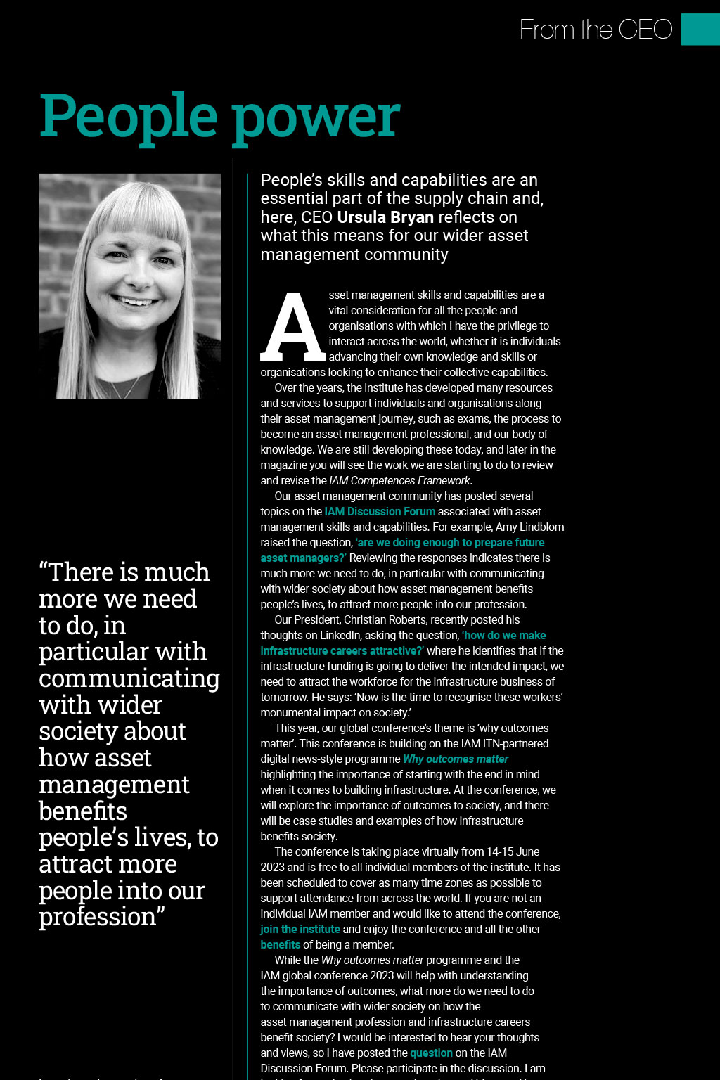 From the CEO – People power