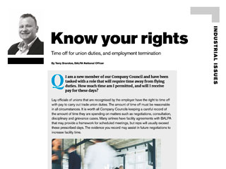 INDUSTRIAL ISSUES  Know your rights