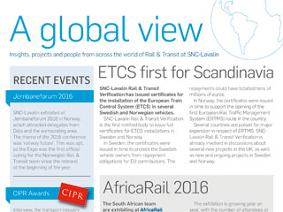 A global view Insights, projects and people from across the world of Rail & Transit at SNC-Lavalin