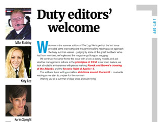 Duty editors’ Welcome