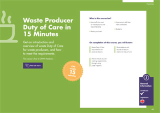 CIWM Resource and Waste Management Courses Training Brochure