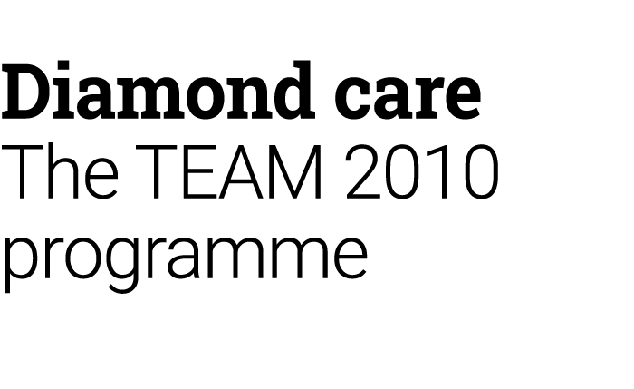 Diamond care The TEAM 2010 programme