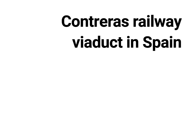 Contreras railway viaduct in Spain