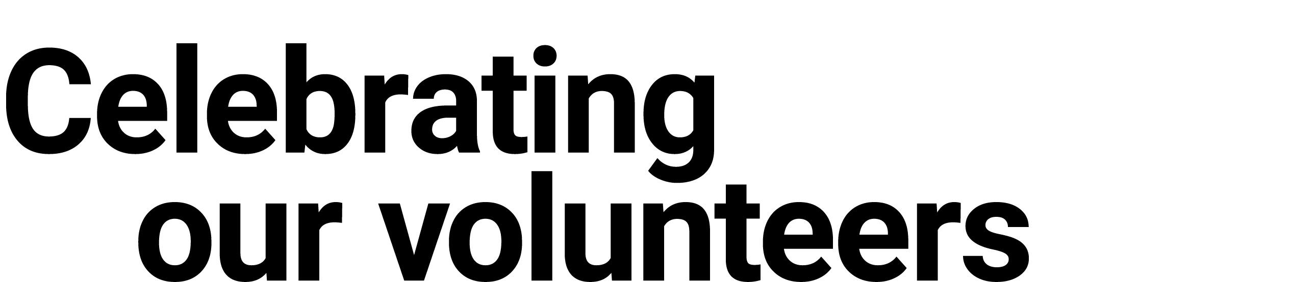 Celebrating  our volunteers