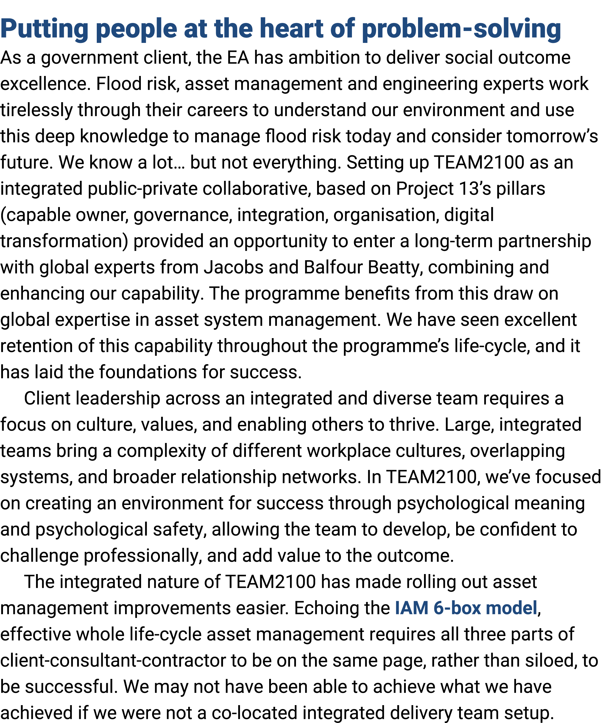 Putting people at the heart of problem-solving As a government client, the E﻿A﻿ has ambition to deliver social outcom...