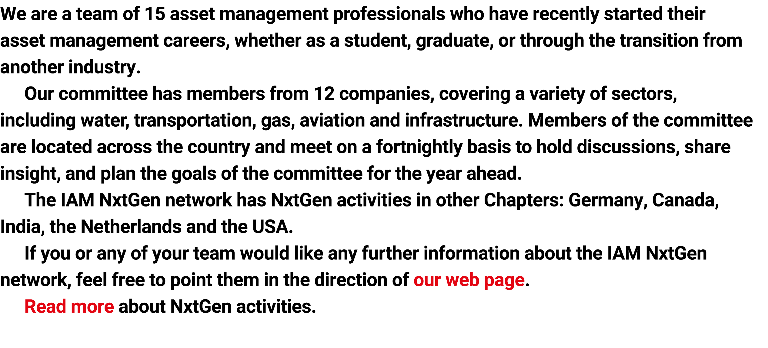 We are a team of 15 asset management professionals who have recently started their asset management careers, whether ...