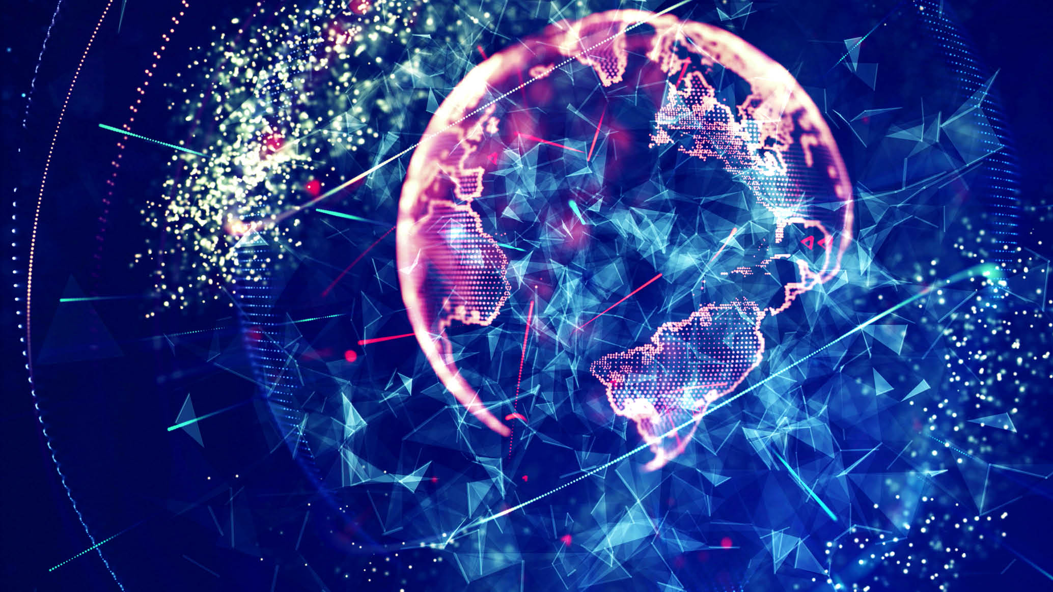 Abstract world map digital texture pattern technology innovation concept background