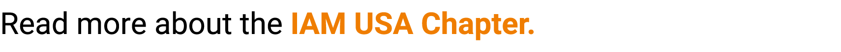 Read more about the IAM USA Chapter.