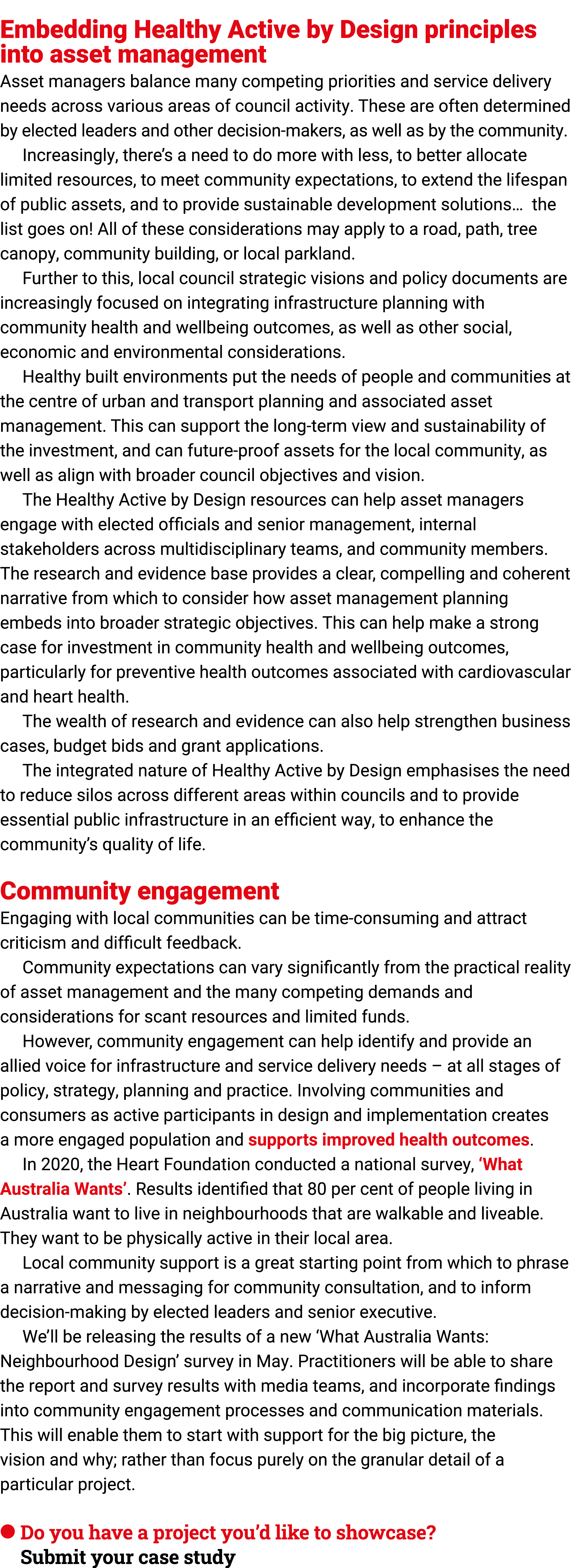 Embedding Healthy Active by Design principles into asset management Asset managers balance many competing priorities ...