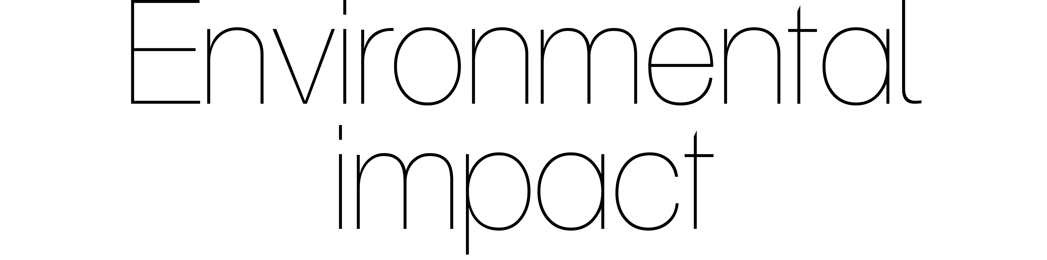 Environmental impact