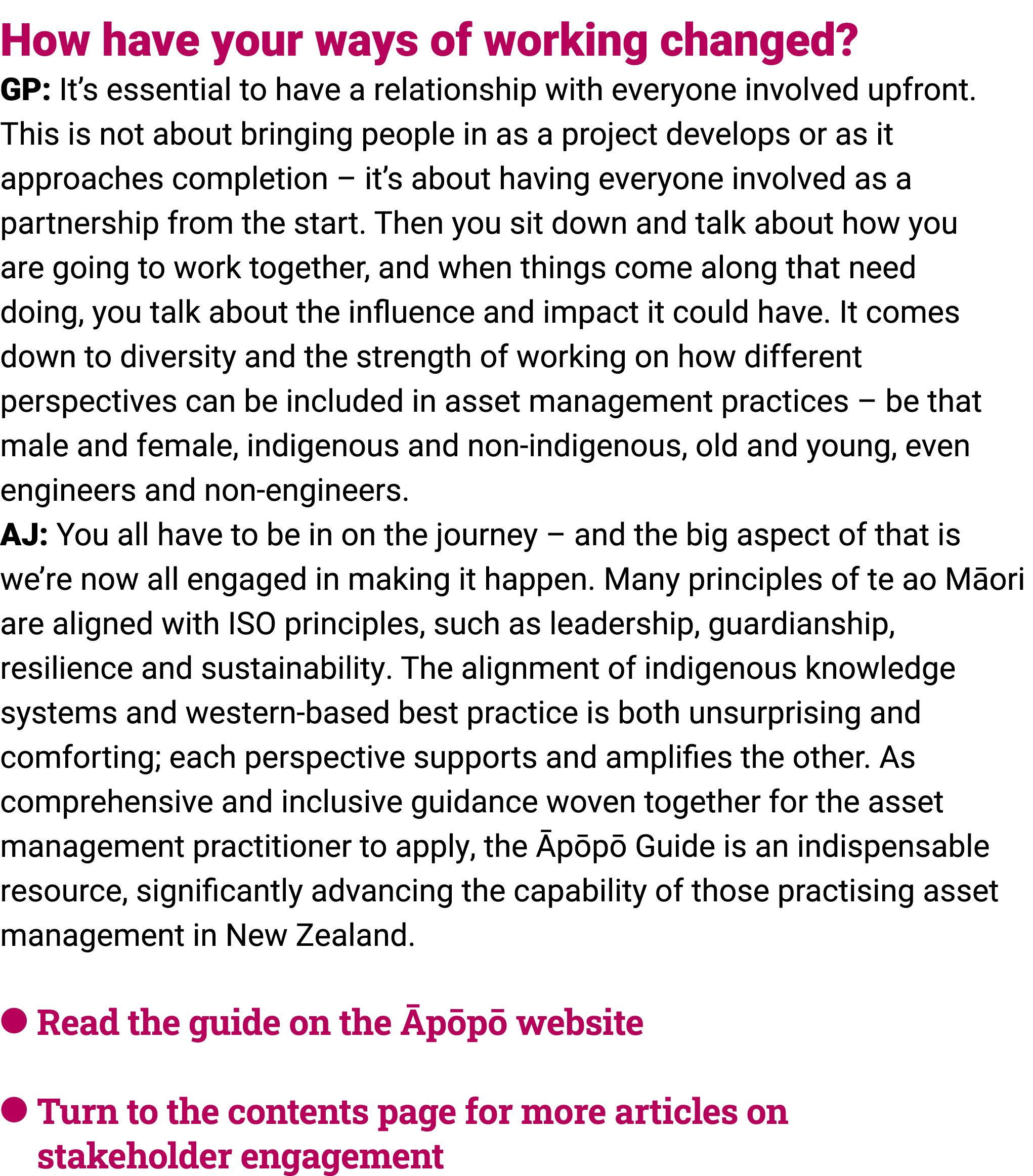 How have your ways of working changed? GP: It’s essential to have a relationship with everyone involved upfront. This...