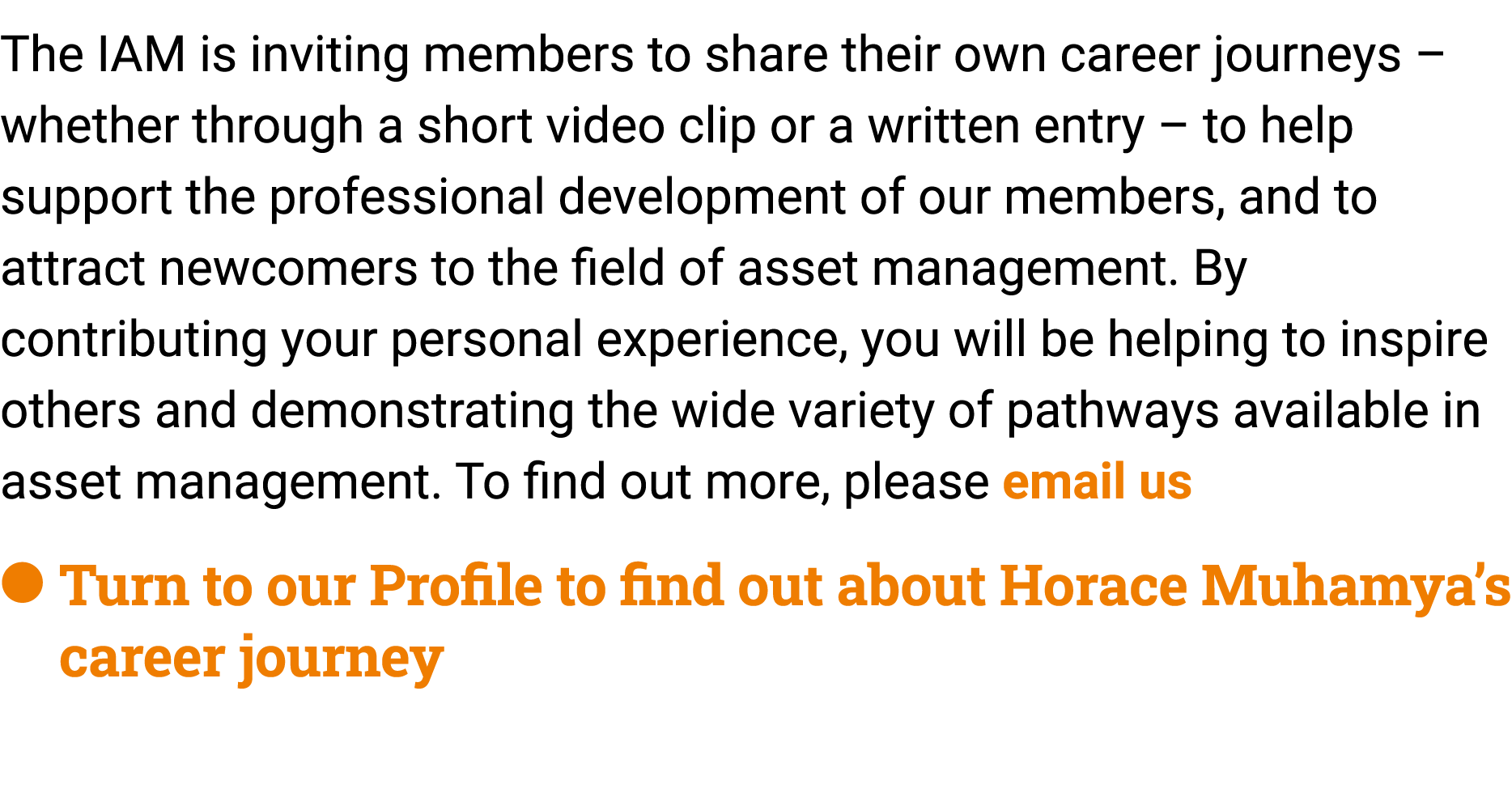 The IAM is inviting members to share their own career journeys – whether through a short video clip or a written entr...