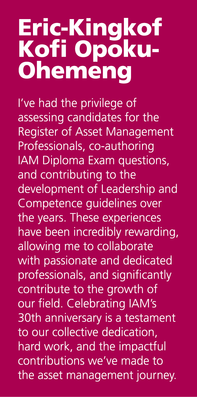 Eric-Kingkof Kofi Opoku-Ohemeng I’ve had the privilege of assessing candidates for the Register of Asset Management P...
